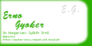 erno gyoker business card